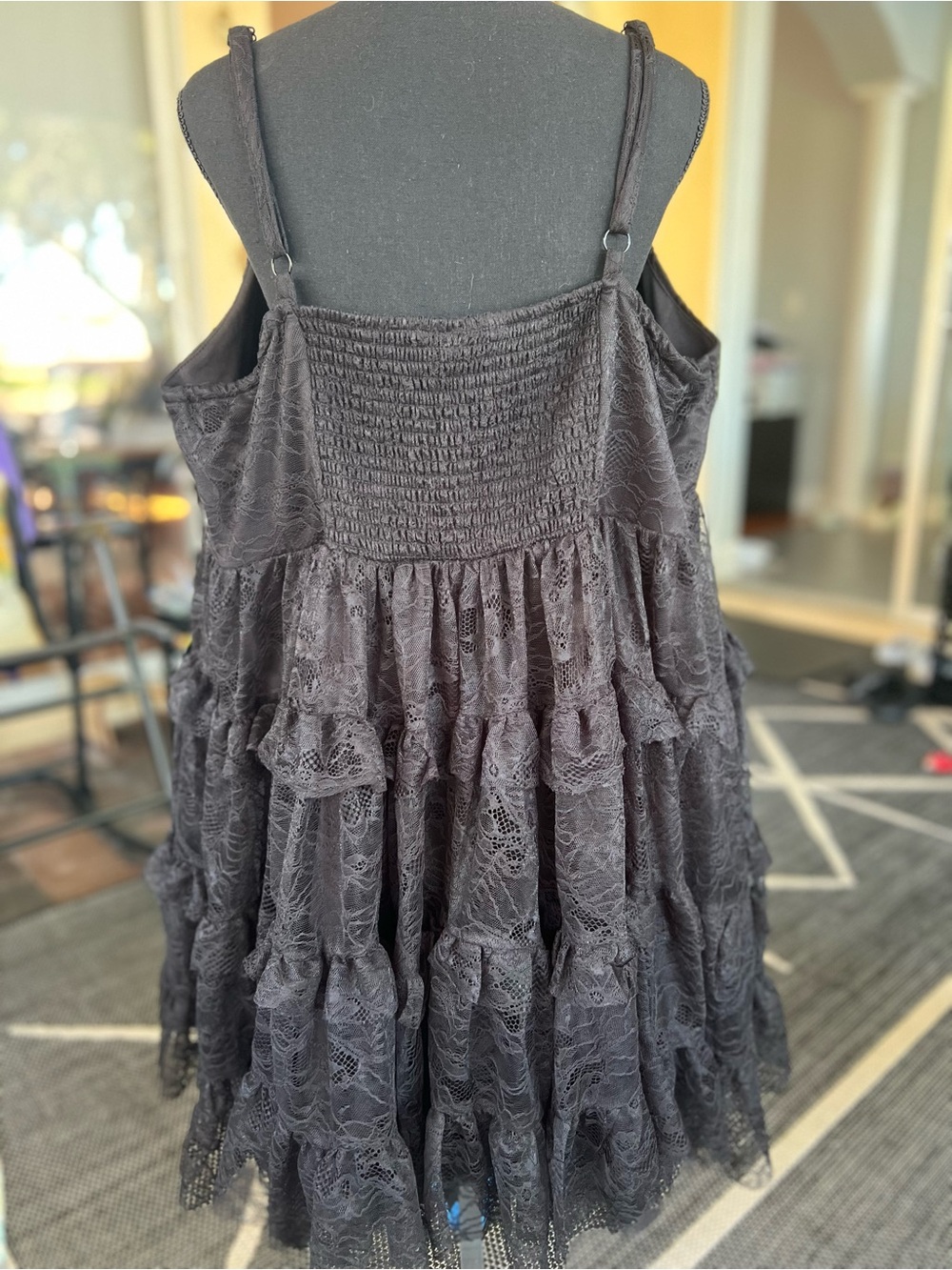 Torrid Black Lace Tiered Ruffle Dress NWT Size 3 (22/24) - Picture 6 of 8